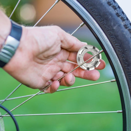 Universele fietsspaaksleutel van koolstofstaal met 6 spaakmaten voor wielreparatie – spaakspanner – wielrichtgereedschap - happygetfit.com