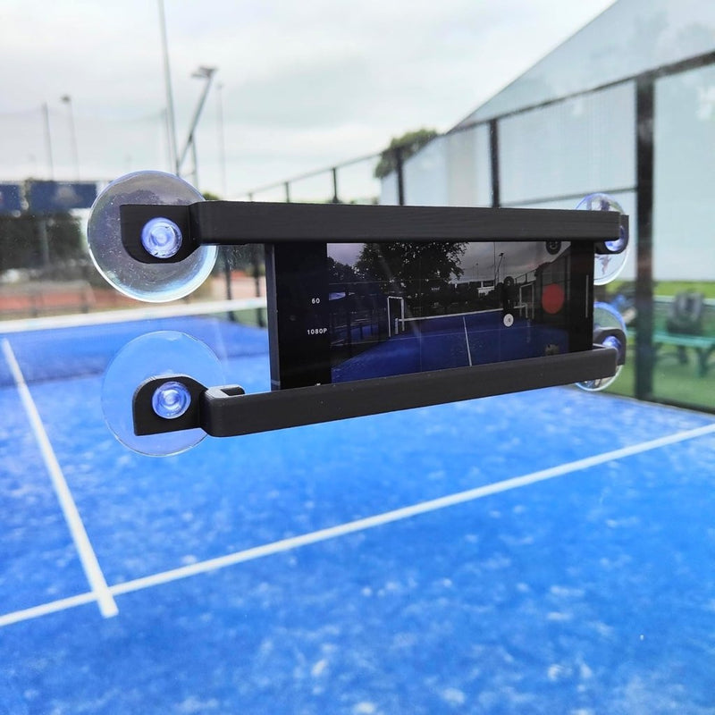 Laden Sie das Bild in Galerie -Viewer, Universele telefoonhouder voor padel racket zwart - happygetfit.com
