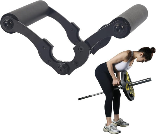 V-bar roeigreep met dubbele handgreep en antislip rubber – T-bar row handvat – fitness accessoire - happygetfit.com