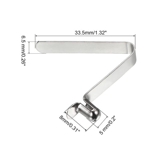 Veerclips met drukknop 8 x 5 mm 8 stuks van staal – buisklemmen – kajak tentstok accessoires - happygetfit.com