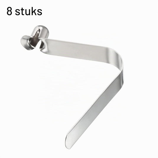 Veerklemmen voor telescopische buizen 8x5,5 mm (8 stuks) - Kajak peddel borgpennen - Tentpaal borgclips staal - happygetfit.com