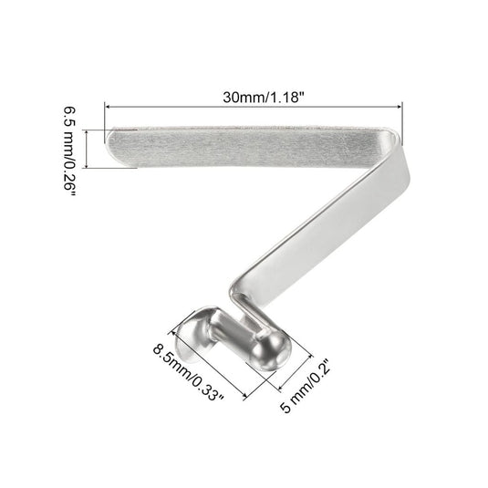 Veerklemmen voor telescopische buizen 8x5,5 mm (8 stuks) - Kajak peddel borgpennen - Tentpaal borgclips staal - happygetfit.com