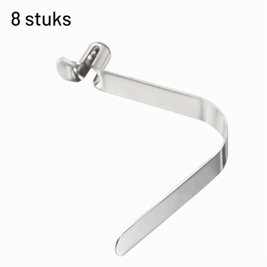 Veerklemmen voor telescopische buizen 8x5,5 mm (8 stuks) - Kajak peddel borgpennen - Tentpaal borgclips staal - happygetfit.com