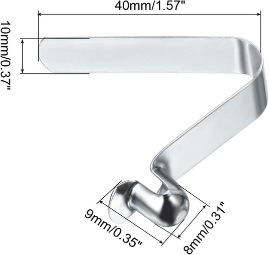 Veerklemmen voor telescopische buizen 9x8 mm (6 stuks) - Kajak peddel borgpennen - Tentpaal borgclips staal - happygetfit.com