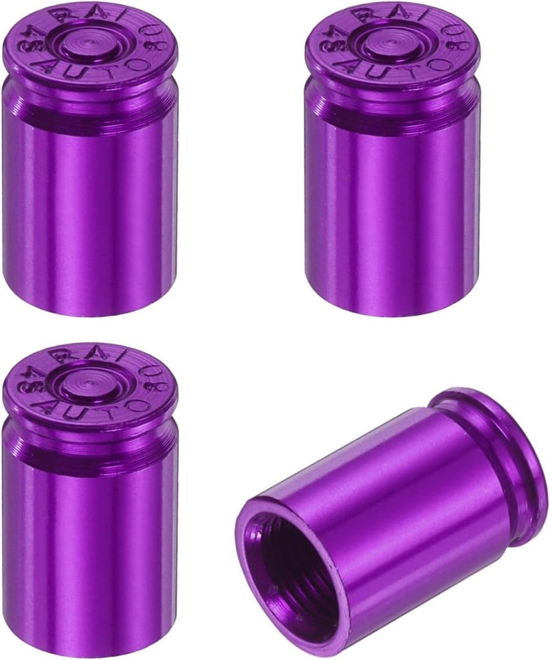 Chargez l'image dans la visionneuse de la galerie, Ventieldoppen 4 stuks 16 x 10 mm van aluminium paars – bandendoppen – fiets auto accessoires - happygetfit.com
