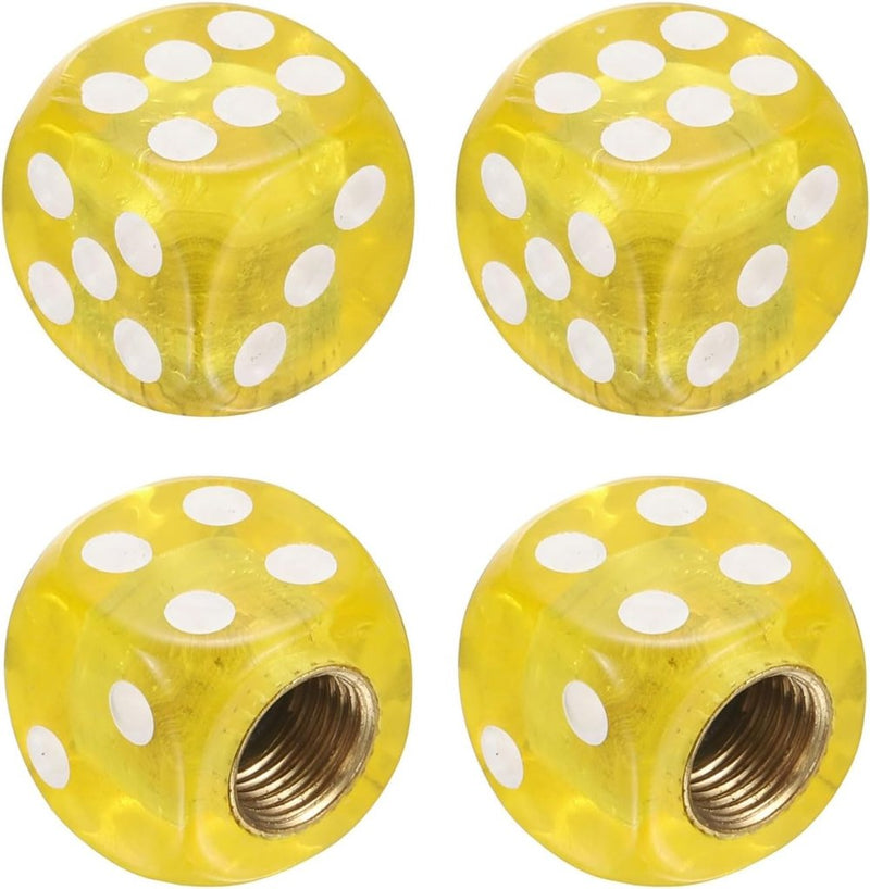 Load image in Gallery Viewer, Ventieldoppen 4 stuks dobbelsteen design 14 x 14 mm blauw – kunststof bandendoppen – fiets auto accessoires - happygetfit.com
