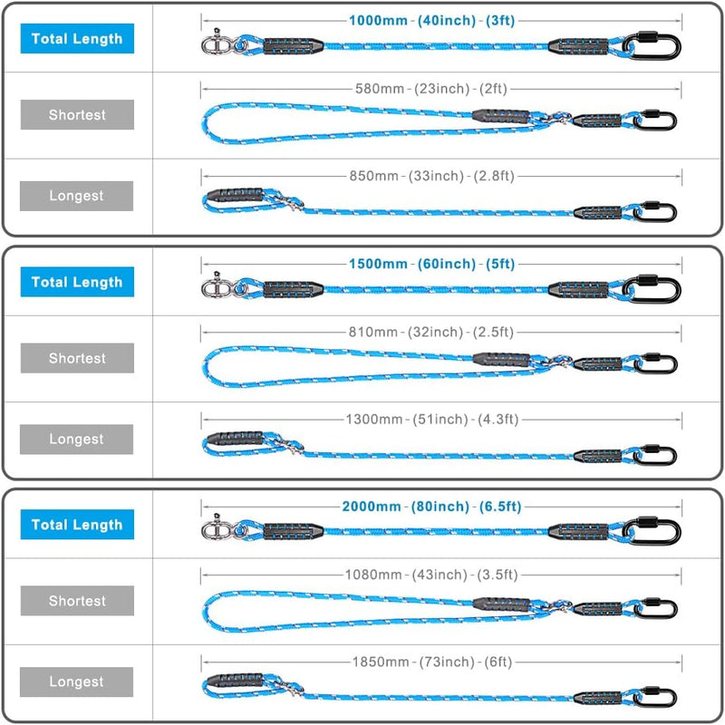 Chargez l'image dans la visionneuse de la galerie, Verstelbaar schommeltouw 1 meter van gevlochten polyester met karabijnhaak en gesp – ophangriem – boomschommel accessoires - happygetfit.com
