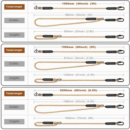 Verstelbaar schommeltouw 1 meter van gevlochten polyester met karabijnhaak en gesp – ophangriem – boomschommel accessoires - happygetfit.com