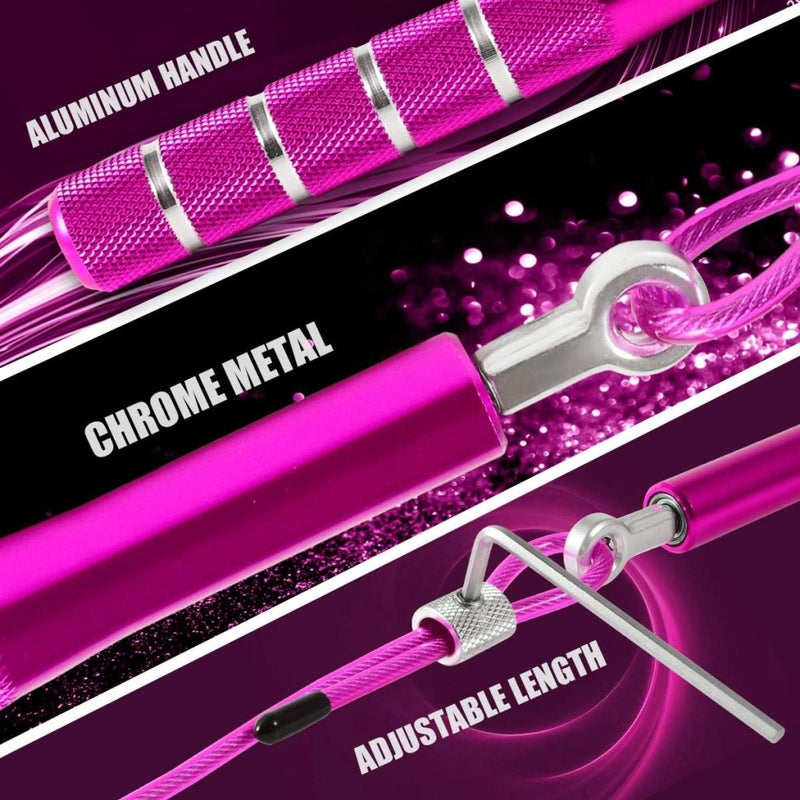Chargez l'image dans la visionneuse de la galerie, Verstelbaar speed springtouw met lagers - happygetfit.com

