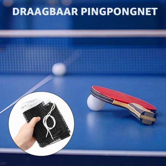 Verstelbaar tafeltennisnet tot 175 cm van stevig polyester en katoen voor binnen en buiten – pingpongnet – tafeltennisaccessoires - happygetfit.com