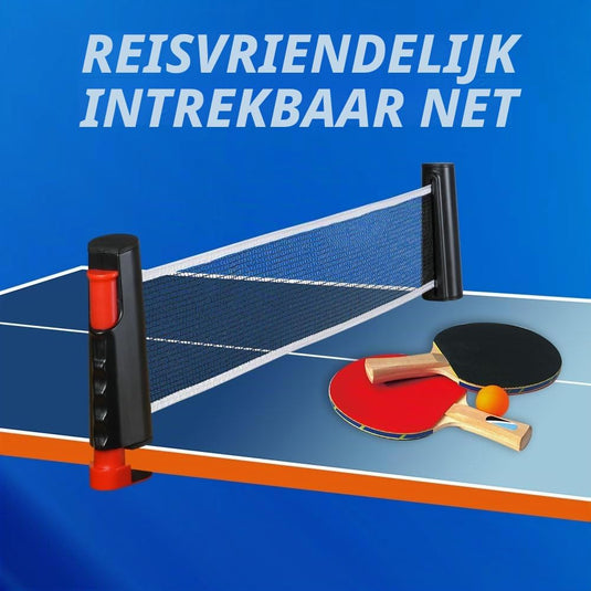 Verstelbaar tafeltennisnet tot 175 cm van stevig polyester en katoen voor binnen en buiten – pingpongnet – tafeltennisaccessoires - happygetfit.com