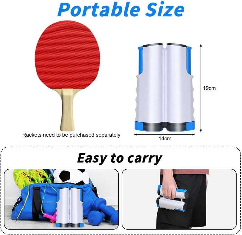 Laad afbeelding in Galerijviewer, Verstelbaar tafeltennisnet tot 175 cm van stevig polyester en katoen voor binnen en buiten – pingpongnet – tafeltennisaccessoires - happygetfit.com

