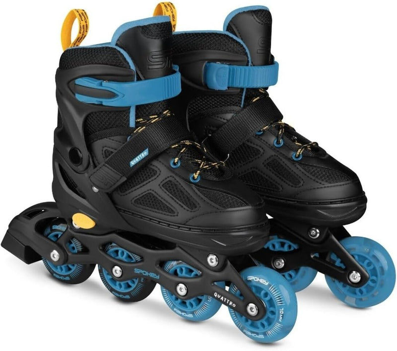 Load image into Gallery viewer, Verstelbare 4-in-1 skates voor kinderen – inline rolschaatsen triskates en schaatsen – zwart paars - happygetfit.com
