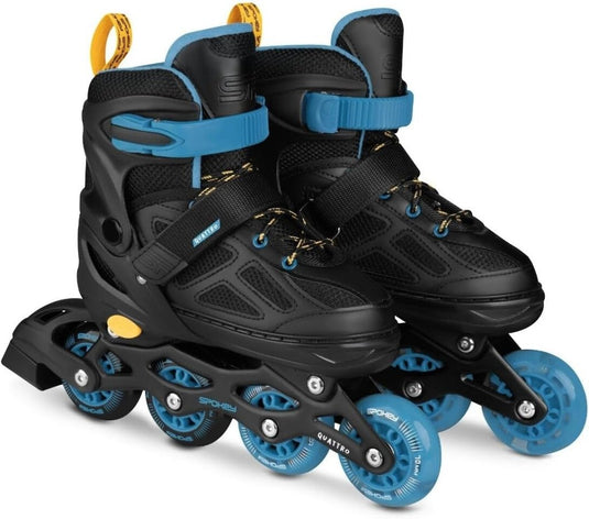 Verstelbare 4-in-1 skates voor kinderen – inline rolschaatsen triskates en schaatsen – zwart paars - happygetfit.com