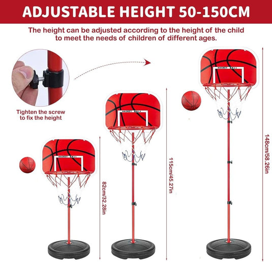 Verstelbare basketbalstandaard voor kinderen 50-150 cm - happygetfit.com
