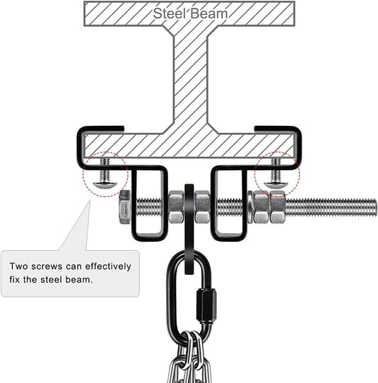 Verstelbare bokszakhanger voor balkmontage tot 400 kg - happygetfit.com