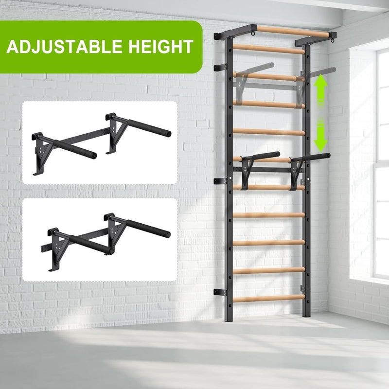 Laden Sie das Bild in Galerie -Viewer, Verstelbare dip bar bevestiging voor klimrek tot 113 kg – dipstation – krachttraining - happygetfit.com
