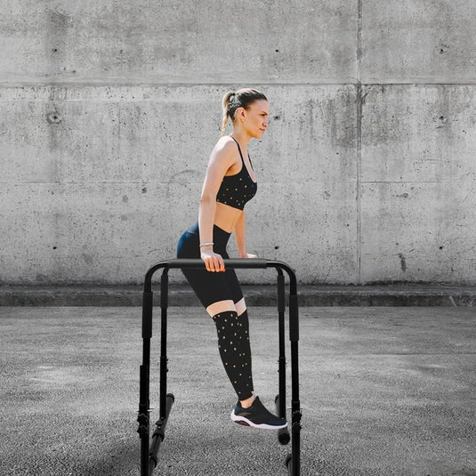 Verstelbare dip bars van staal 79-94 cm tot 158 kg – dip station – calisthenics - happygetfit.com