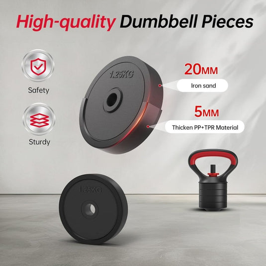 Verstelbare dumbbell set 4-in-1 10 kg - happygetfit.com
