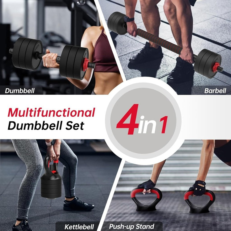 Chargez l'image dans la visionneuse de la galerie, Verstelbare dumbbell set 4-in-1 10 kg - happygetfit.com
