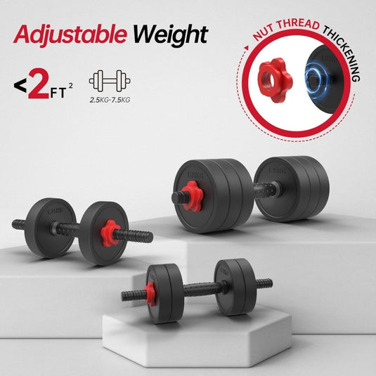 Verstelbare dumbbell set 4-in-1 10 kg - happygetfit.com