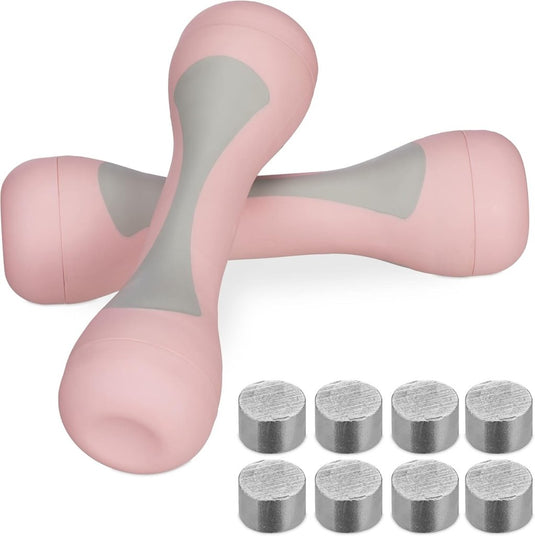 Verstelbare dumbbells set van 2 roze - happygetfit.com
