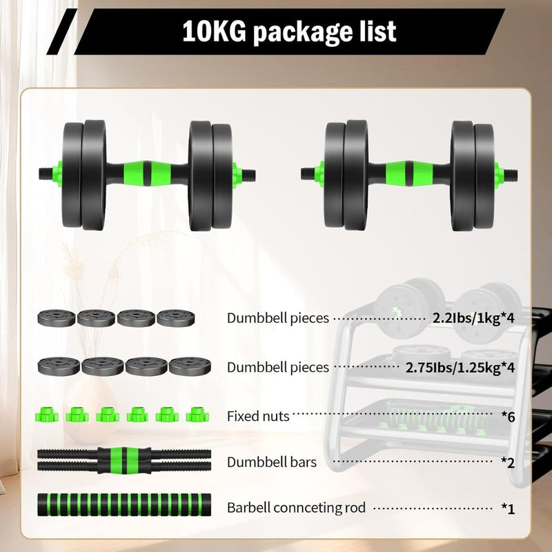 Laad afbeelding in Galerijviewer, Verstelbare halterset 3-in-1 met verbindingsstang - happygetfit.com
