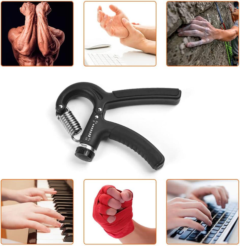 Charger l’image dans la visionneuse de galerie, Verstelbare handtrainer 10 tot 50 kg met antislip handgrepen voor hand- en onderarmtraining – griptrainer – knijpkracht - happygetfit.com
