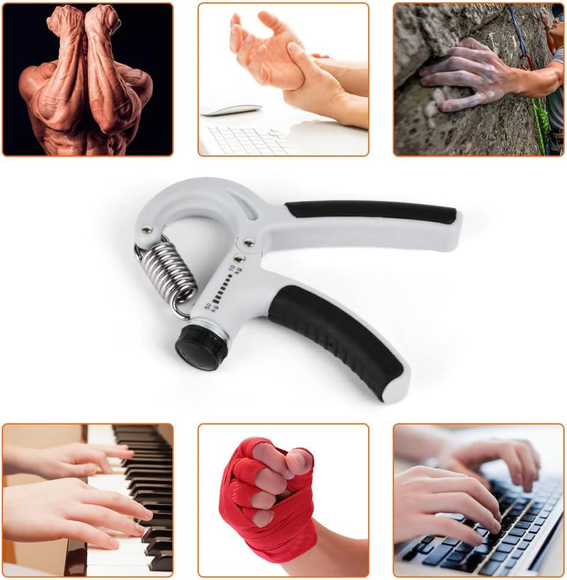 Charger l’image dans la visionneuse de galerie, Verstelbare handtrainer 10 tot 50 kg met antislip handgrepen voor hand- en onderarmtraining – griptrainer – knijpkracht - happygetfit.com
