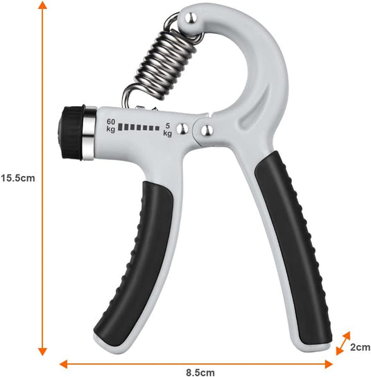 Verstelbare handtrainer 10 tot 50 kg met antislip handgrepen voor hand- en onderarmtraining – griptrainer – knijpkracht - happygetfit.com