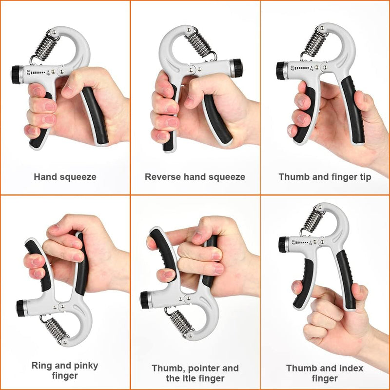 Charger l’image dans la visionneuse de galerie, Verstelbare handtrainer 10 tot 50 kg met antislip handgrepen voor hand- en onderarmtraining – griptrainer – knijpkracht - happygetfit.com
