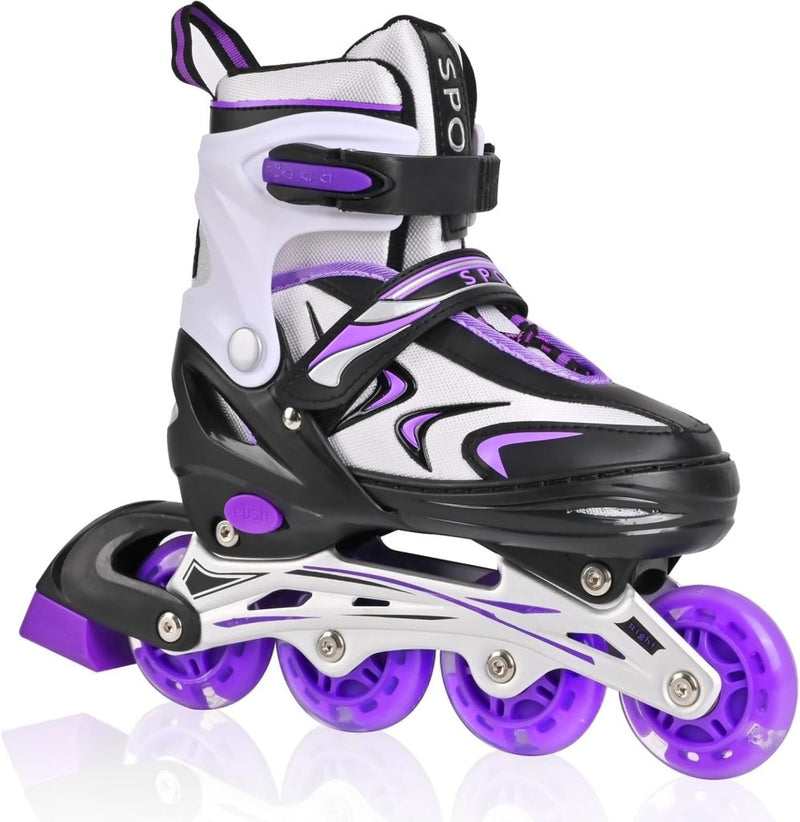 Laad afbeelding in Galerijviewer, Verstelbare inline skates voor jongens en meisjes, kinderen, inline skates voor meisjes, jongens, jongeren, kleine kinderen, indoor en outdoor spelen - happygetfit.com
