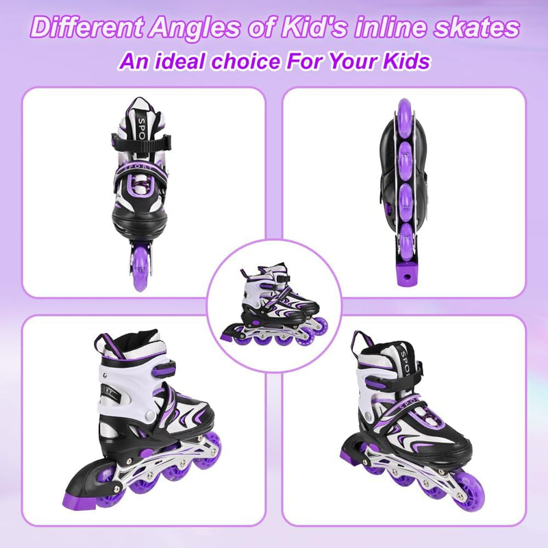 Laad afbeelding in Galerijviewer, Verstelbare inline skates voor jongens en meisjes, kinderen, inline skates voor meisjes, jongens, jongeren, kleine kinderen, indoor en outdoor spelen - happygetfit.com
