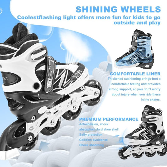 Verstelbare inline skates voor jongens en meisjes, outdoor rolschaatsen voor meisjes en jongens - happygetfit.com