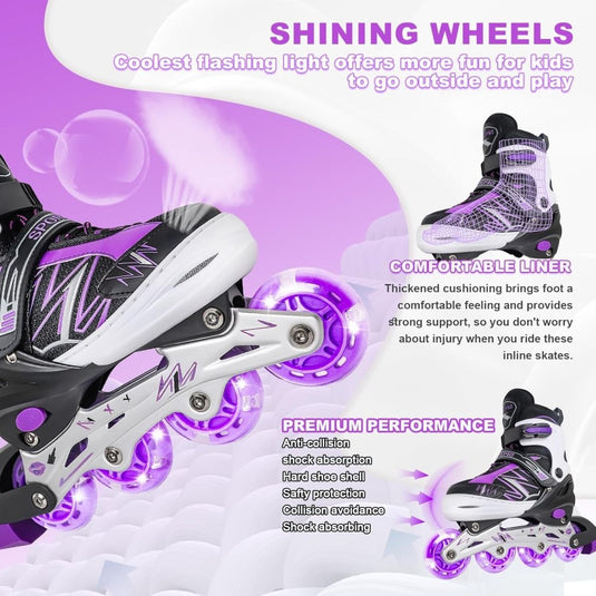 Verstelbare inline skates voor jongens en meisjes, outdoor rolschaatsen voor meisjes en jongens - happygetfit.com