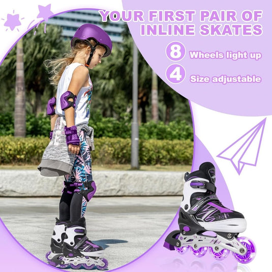 Verstelbare inline skates voor jongens en meisjes, outdoor rolschaatsen voor meisjes en jongens - happygetfit.com