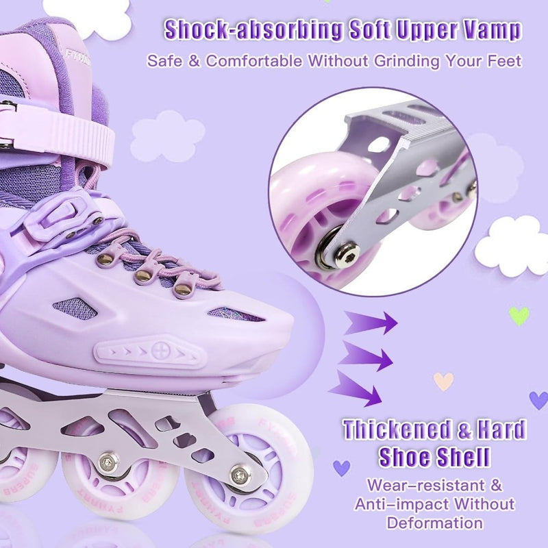 Load image into Gallery viewer, Verstelbare inline skates voor meisjes en jongens, rolschaatsen voor meisjes, voor beginners, grote rolschaatsen voor kinderen, indoor beginners, inlineskates outdoor - happygetfit.com
