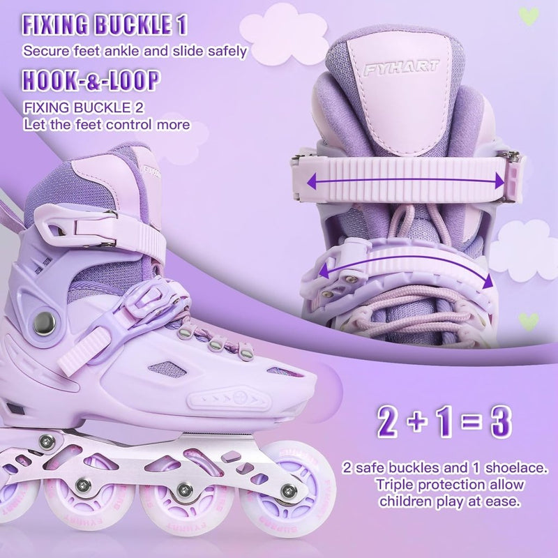 Load image into Gallery viewer, Verstelbare inline skates voor meisjes en jongens, rolschaatsen voor meisjes, voor beginners, grote rolschaatsen voor kinderen, indoor beginners, inlineskates outdoor - happygetfit.com
