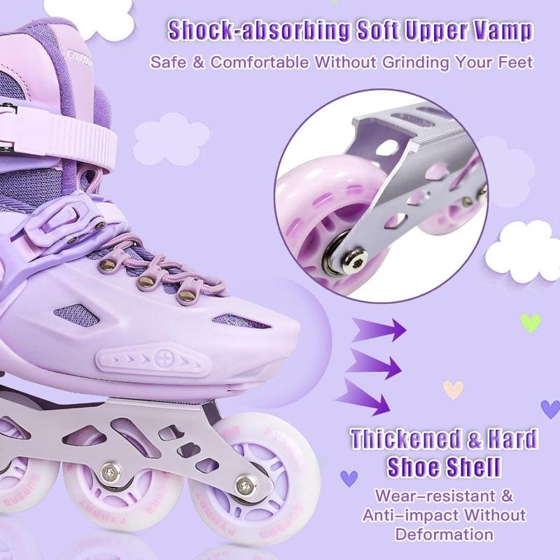 Load image into Gallery viewer, Verstelbare inline skates voor meisjes en jongens, rolschaatsen voor meisjes, voor beginners, grote rolschaatsen voor kinderen, indoor beginners, inlineskates outdoor - happygetfit.com
