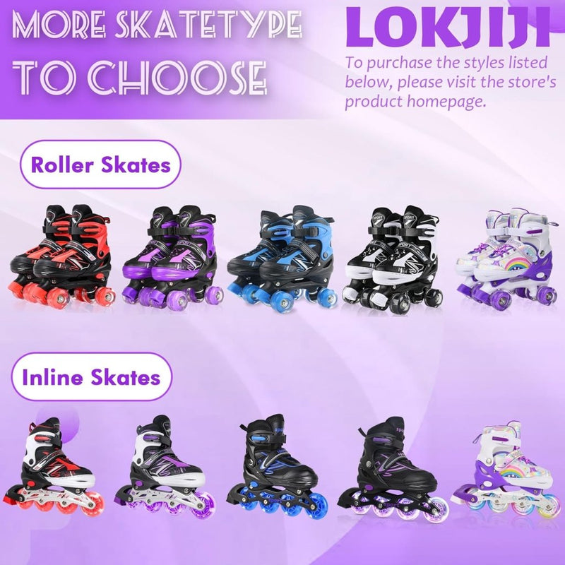 Laad afbeelding in Galerijviewer, Verstelbare Kinderen inline skates voor Meisjes Jongens Beginners, Paars &amp; Rood Inline skates voor Kinderen en Tieners met lichtgevende wielen voor binnen en buiten Sport - happygetfit.com
