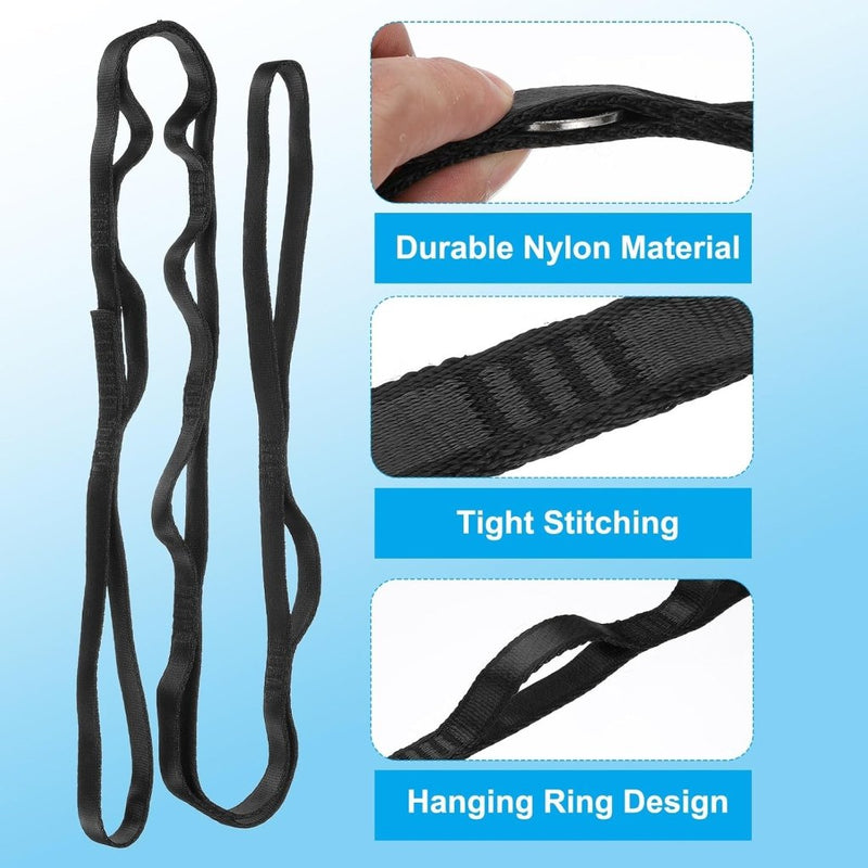 Carica l’immagine nel visualizzatore della galleria, Verstelbare ophangbanden 4 stuks 180 x 2 cm van nylon met 8 lussen – daisy chains – aerial yoga - happygetfit.com
