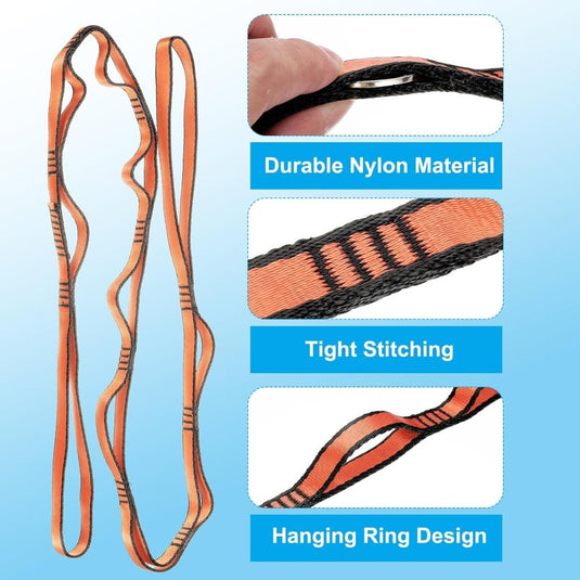 Verstelbare ophangbanden 4 stuks 180 x 2 cm van nylon met 8 lussen – daisy chains – aerial yoga - happygetfit.com