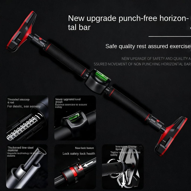 Load image into Gallery viewer, Verstelbare optrekstang 70-100 cm zonder boren met waterpas – pull-up bar – krachttraining - happygetfit.com
