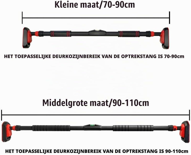 Load image into Gallery viewer, Verstelbare optrekstang voor deurkozijn zonder boren tot 250 kg – pull-up bar – krachttraining - happygetfit.com
