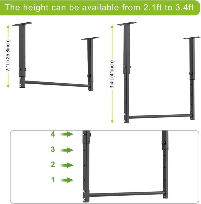 Laad afbeelding in Galerijviewer, Verstelbare optrekstang voor plafondmontage heavy duty – pull-up bar – krachttraining - happygetfit.com
