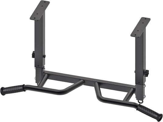 Verstelbare optrekstang voor plafondmontage met 4 gripposities tot 181 kg – pull-up bar – krachttraining - happygetfit.com