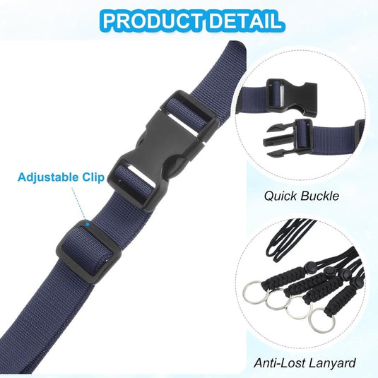 Verstelbare rugzak borstband set met snelgesp en veiligheidskoord – borstriem – outdoor accessoires - happygetfit.com