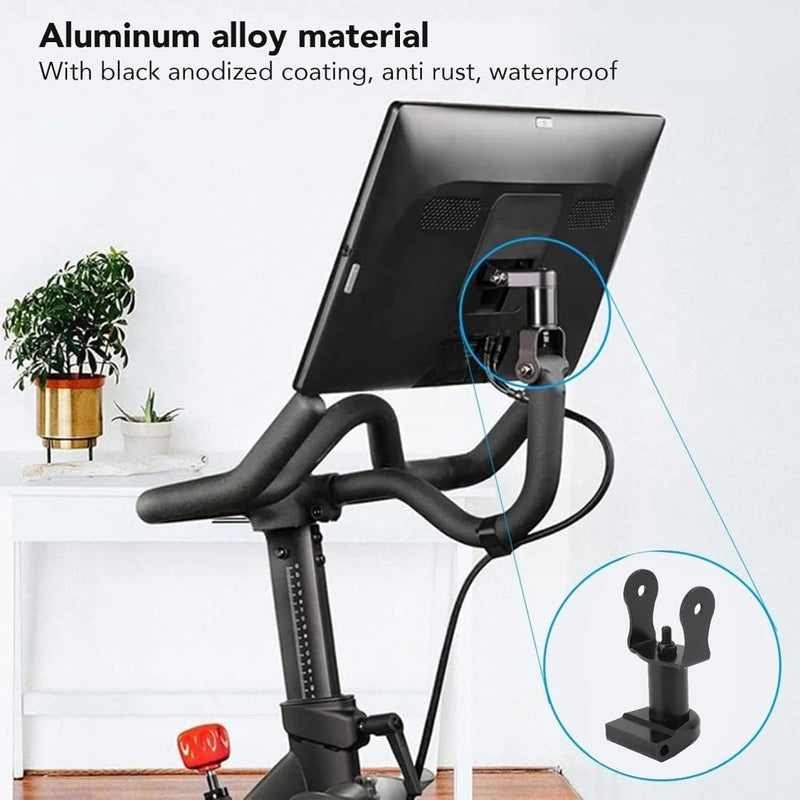 Laad afbeelding in Galerijviewer, Verstelbare schermhouder van aluminium met 360 graden draaifunctie voor Peloton Bike – monitoradapter – hometraineraccessoires - happygetfit.com

