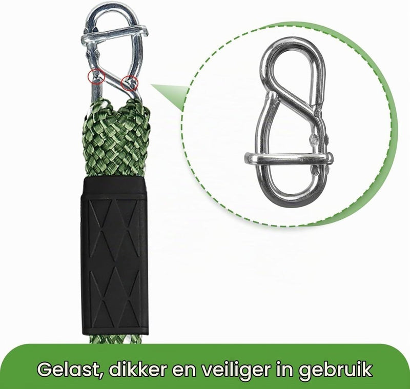 Chargez l'image dans la visionneuse de la galerie, Verstelbare schommelband 101 cm met karabijnhaak tot 363 kg – ophangriem – schommel accessoires - happygetfit.com
