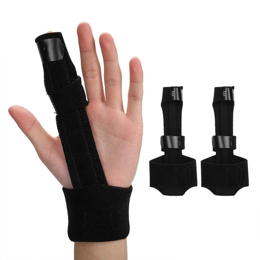 Verstelbare vingerspalken 2 stuks met metalen versteviging en klittenbandsluiting – vingerbrace – vingerondersteuning - happygetfit.com